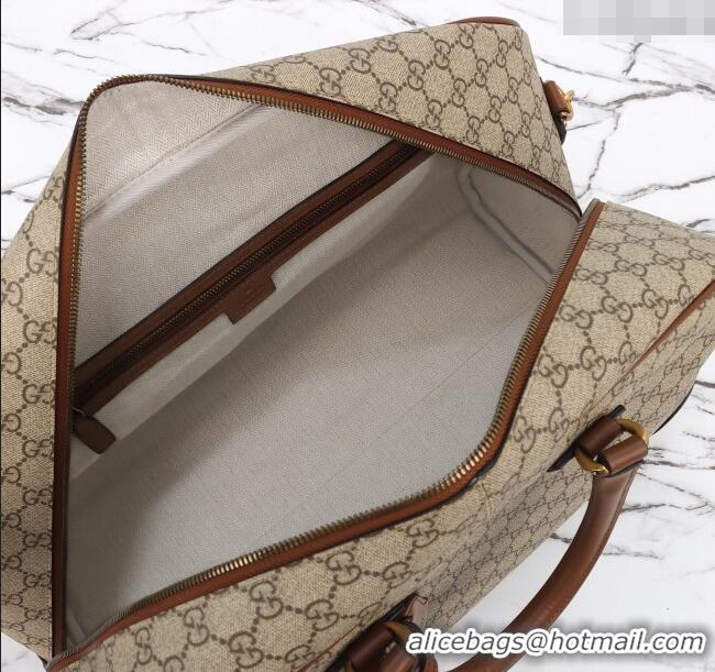 Best Quality Gucci Mens GG Canvas Emblem Medium Duffle bag 821148 Beige 2025