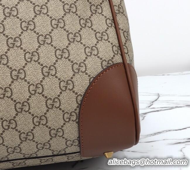 Best Quality Gucci Mens GG Canvas Emblem Medium Duffle bag 821148 Beige 2025