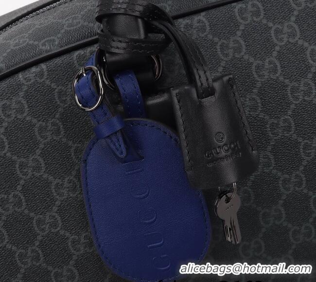 Wholesale Discount Gucci Men's GG Canvas Emblem Medium Duffle bag 821148 Black 2025