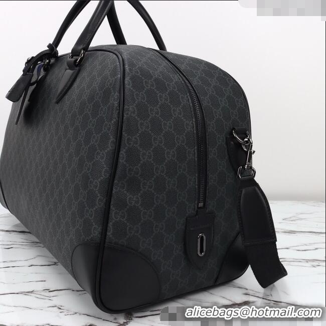 Wholesale Discount Gucci Men's GG Canvas Emblem Medium Duffle bag 821148 Black 2025