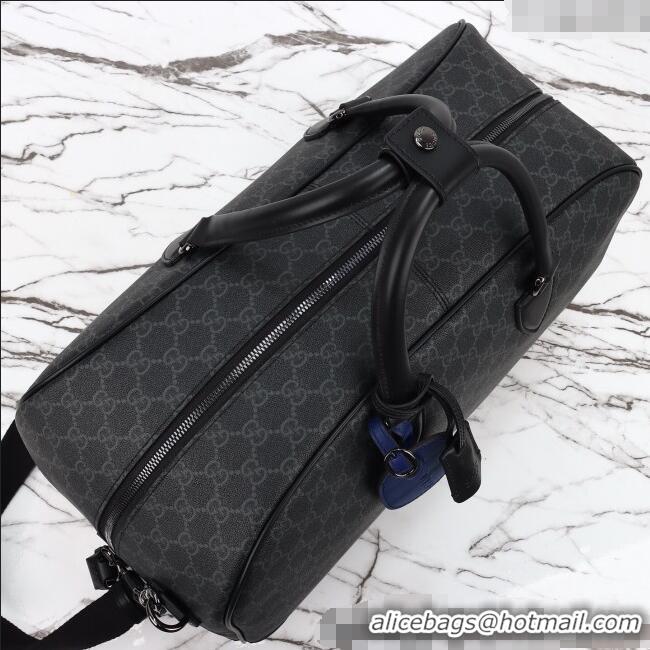Wholesale Discount Gucci Men's GG Canvas Emblem Medium Duffle bag 821148 Black 2025