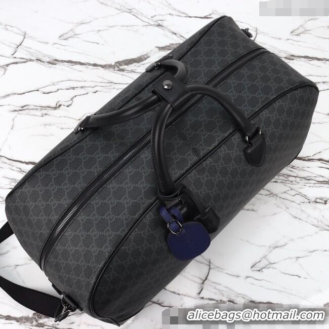 Famous Brand Gucci Mens GG Canvas Emblem Large Duffle bag 821158 Black 2025