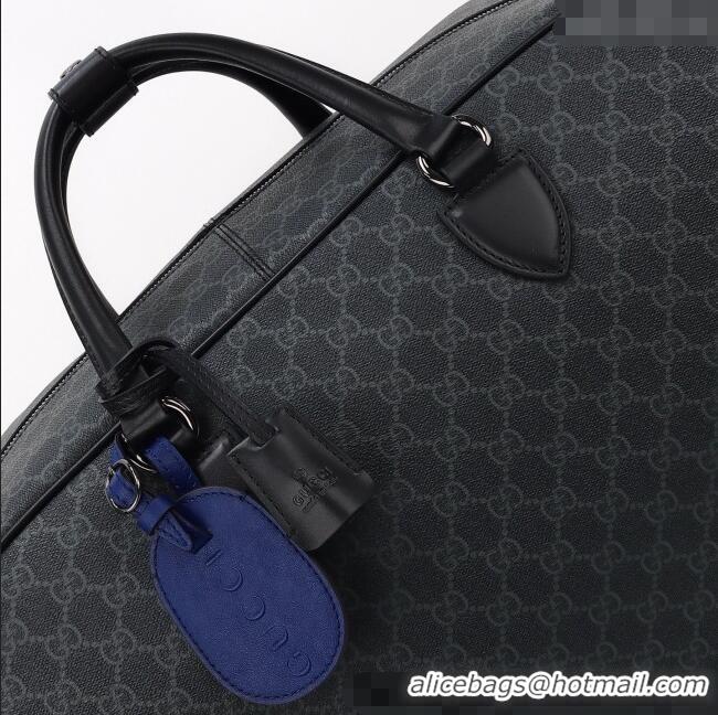 Famous Brand Gucci Mens GG Canvas Emblem Large Duffle bag 821158 Black 2025