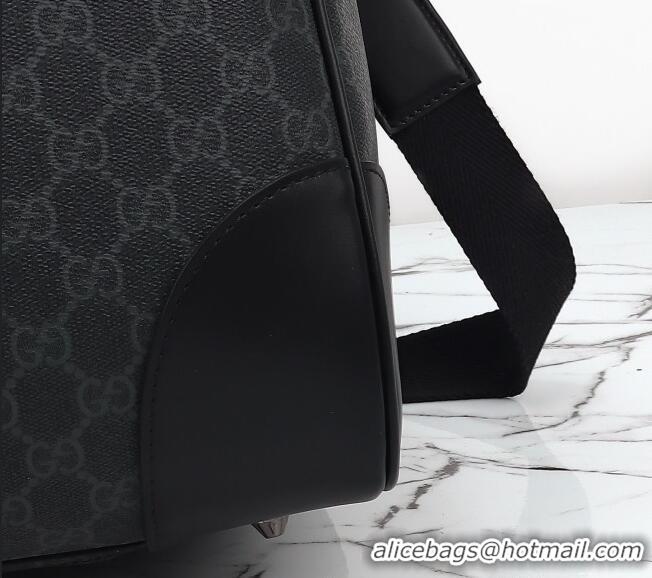 Famous Brand Gucci Mens GG Canvas Emblem Large Duffle bag 821158 Black 2025