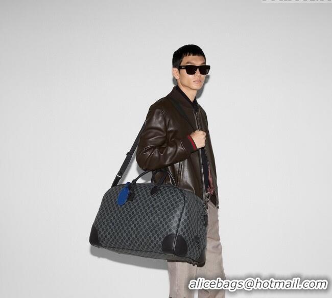 Inexpensive Gucci Mens GG Canvas Emblem Large Duffle bag 821158 Beige 2025