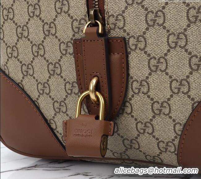 Inexpensive Gucci Mens GG Canvas Emblem Large Duffle bag 821158 Beige 2025