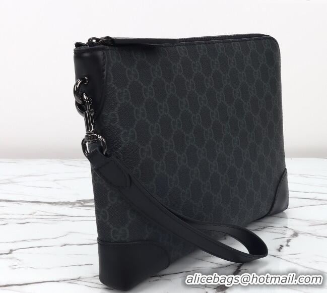 Best Price Gucci Mens GG Canvas Emblem Small Business Case 821156 Black 2025