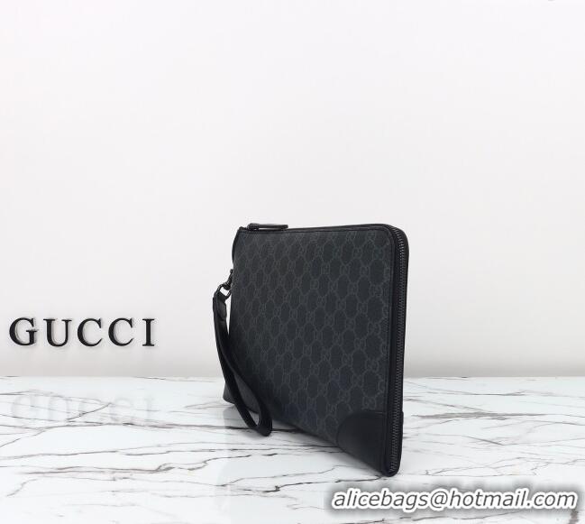 Best Price Gucci Mens GG Canvas Emblem Small Business Case 821156 Black 2025