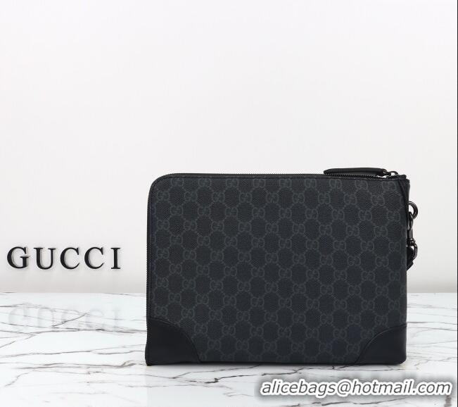 Best Price Gucci Mens GG Canvas Emblem Small Business Case 821156 Black 2025