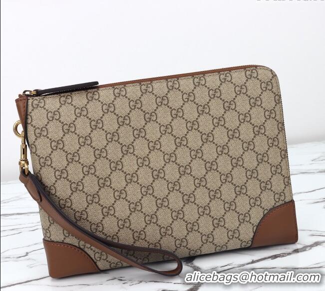 Famous Brand Gucci Mens GG Canvas Emblem Small Business Case 821156 Beige 2025