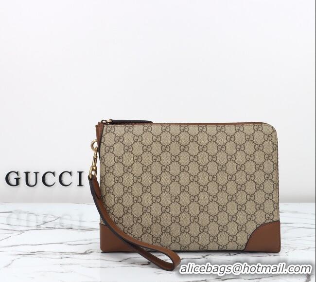 Famous Brand Gucci Mens GG Canvas Emblem Small Business Case 821156 Beige 2025