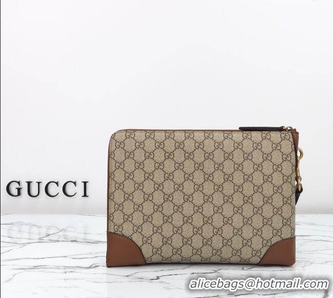 Famous Brand Gucci Mens GG Canvas Emblem Small Business Case 821156 Beige 2025