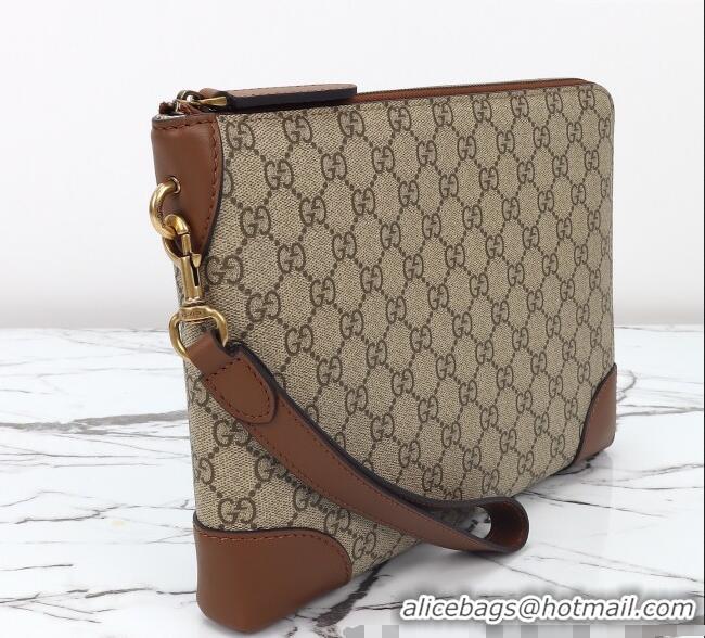Famous Brand Gucci Mens GG Canvas Emblem Small Business Case 821156 Beige 2025