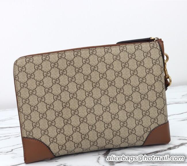 Famous Brand Gucci Mens GG Canvas Emblem Small Business Case 821156 Beige 2025