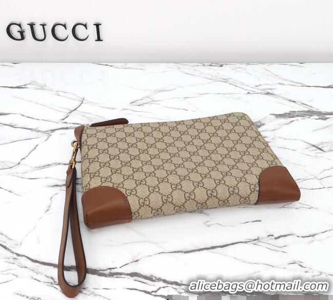 Famous Brand Gucci Mens GG Canvas Emblem Small Business Case 821156 Beige 2025