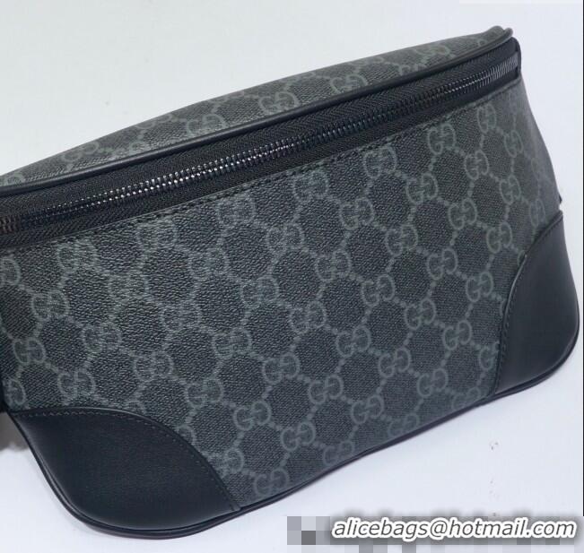 Best Quality Gucci Mens GG Canvas Emblem Belt Bag 821162 Black 2025