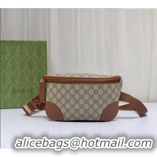 Lower Price Gucci Mens GG Canvas Emblem Belt Bag 821162 Beige 2025