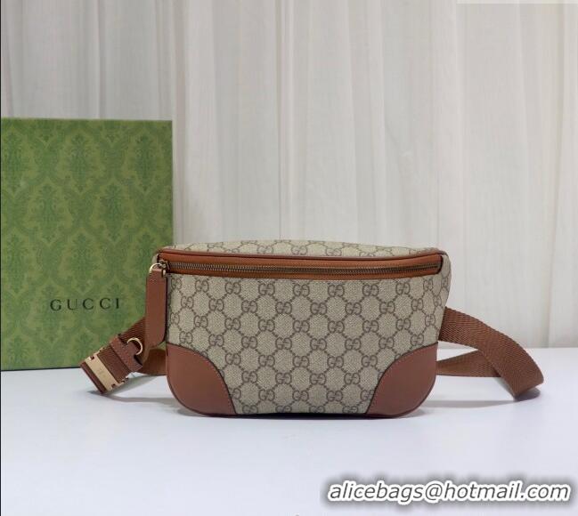 Lower Price Gucci Mens GG Canvas Emblem Belt Bag 821162 Beige 2025