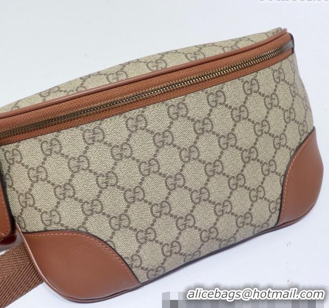 Lower Price Gucci Mens GG Canvas Emblem Belt Bag 821162 Beige 2025
