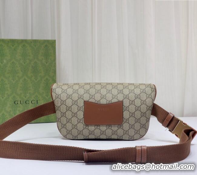 Lower Price Gucci Mens GG Canvas Emblem Belt Bag 821162 Beige 2025
