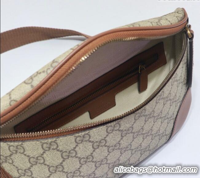 Lower Price Gucci Mens GG Canvas Emblem Belt Bag 821162 Beige 2025