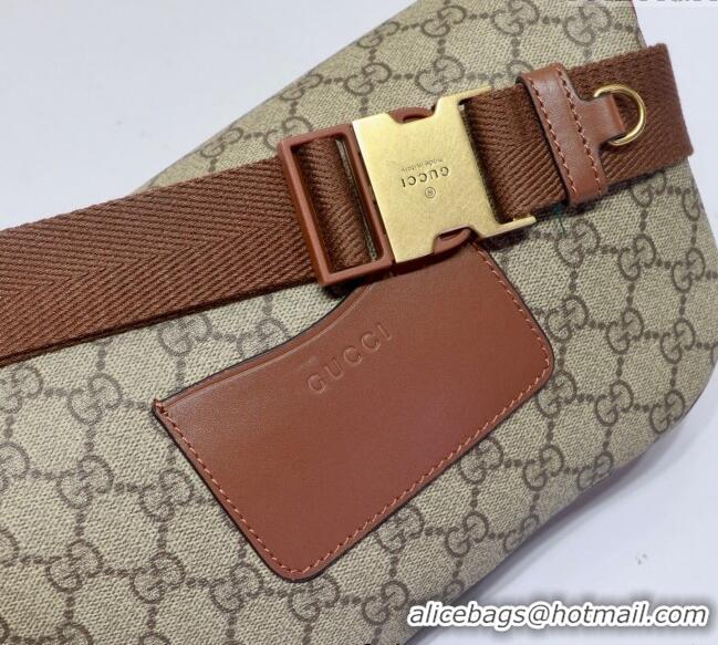 Lower Price Gucci Mens GG Canvas Emblem Belt Bag 821162 Beige 2025