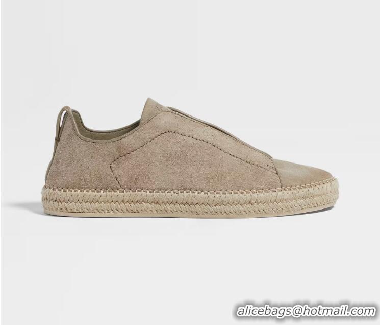 ​Top Quality Cheap Zegna Suede Triple Stitch Espadrilles Z8410 Beige
