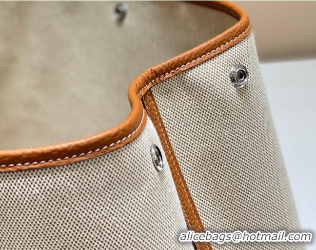 Buy Classic Hermes Garden Party Bag 36cm in Canvas and Grained Leather H0523 Beige/Brown 2025