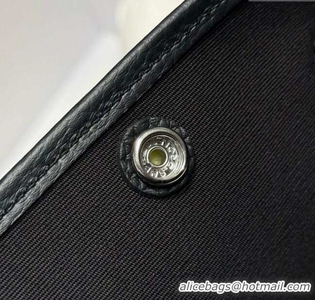 Market Sells Hermes Garden Party Bag 30cm in Canvas and Grained Leather H2070 All Black 2025 (Half Handmade)