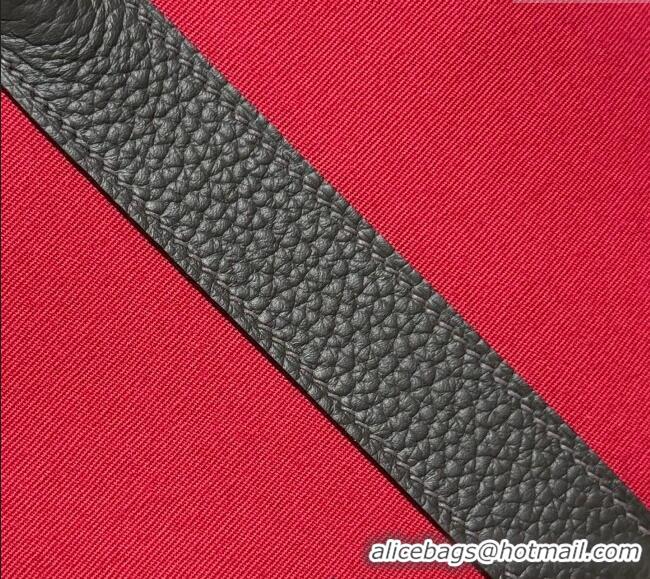 Spot Modern Hermes Garden Party Bag 30cm in Canvas and Grained Leather Hermes H2070 Red/Ebony 2025 (Half Handmade)