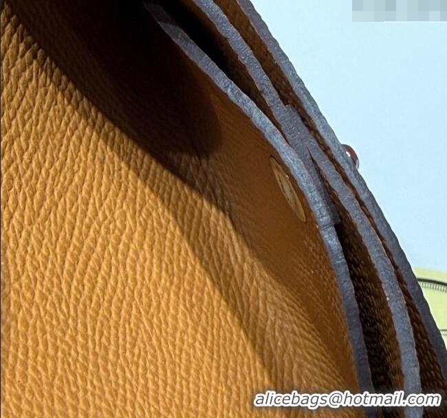 Market Sells Hermes Calvi Duo Compact Card Holder Wallet in Epsom Leather H2084 Brown 2025