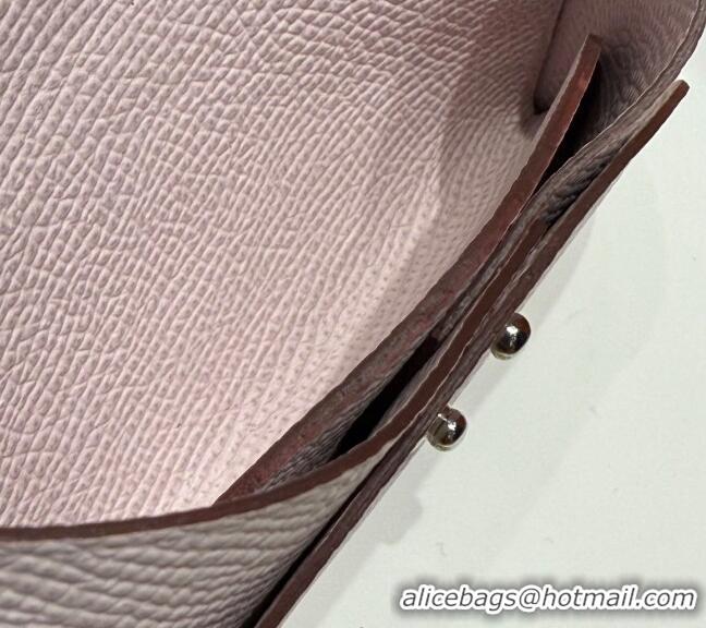 Original Cheap Hermes Calvi Duo Compact Card Holder Wallet in Epsom Leather H2084 Dreamy Purple 2025