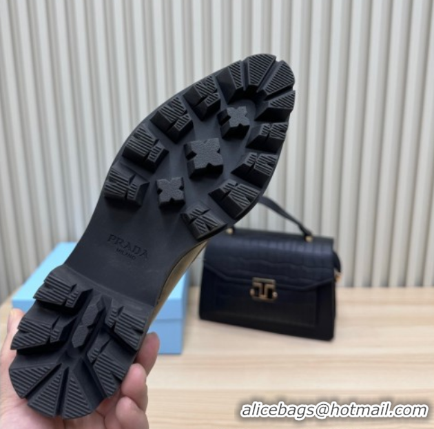 Sophisticated Prada Leather loafers Yellow 2025 1D877N