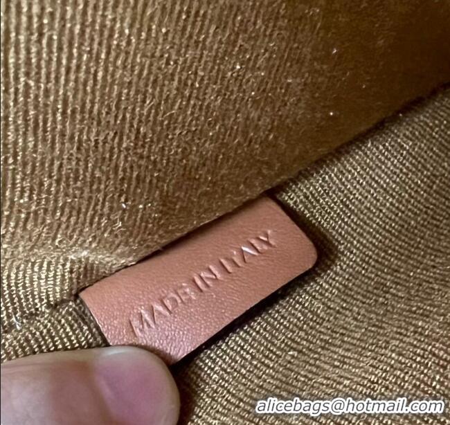 Luxury Cheap Celine Small Pouch with Strap in Triomphe Canvas and Calfskin 100502 Tan 2024 Top