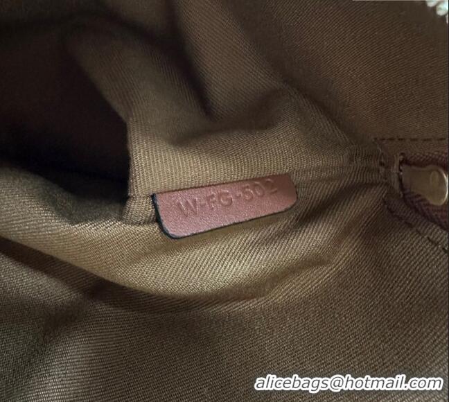 Top Quality Celine Small Pouch with Strap in Triomphe Canvas with CELINE Print 10J502 Tan Brown 2024