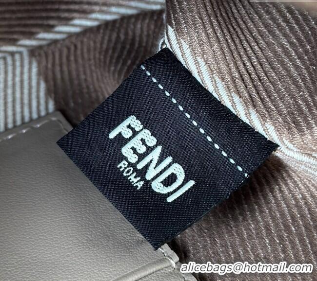Grade Quality Fendi Baguette Mini Bag in denim-effect FF jacquard 8579S Dove Grey 2025
