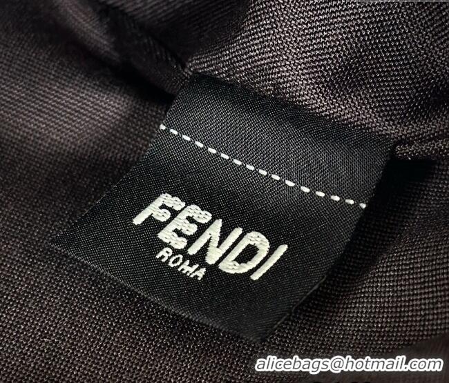 Top Quality Fendi Fendigraphy Mini Hobo Bag in denim-effect FF jacquard 8657 Blue 2025