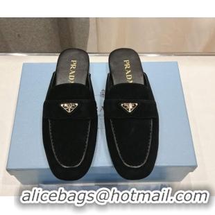 Purchase Prada Suede Mules/Slippers Black 2025 1D766N