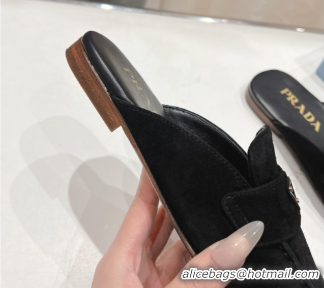 Purchase Prada Suede Mules/Slippers Black 2025 1D766N