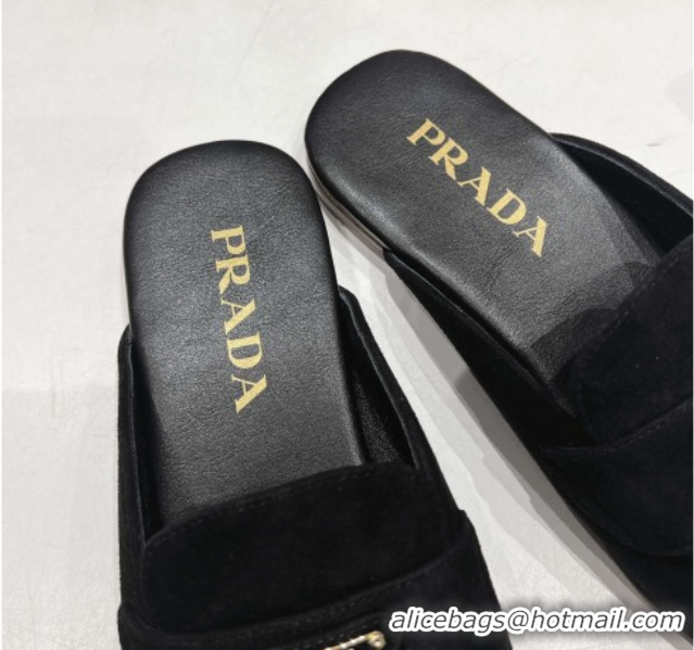 Purchase Prada Suede Mules/Slippers Black 2025 1D766N