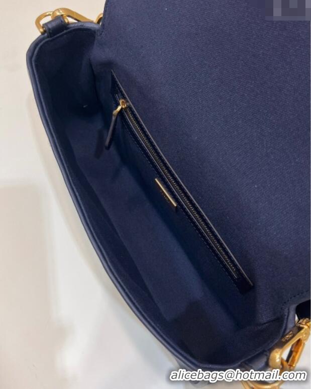 Market Sells Fendi Baguette Medium Bag in Canvas with FF embroidery 0159M Royal Blue 2025