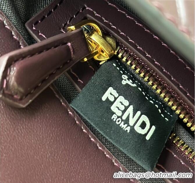 Top Grade Fendi Baguette Medium Nappa Leather Bag 0135M Dark Brown Top Quality 2025