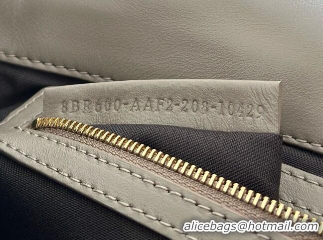 Luxury Discount Fendi Baguette Medium Nappa Leather Bag 0135M Grey Top Quality 2025