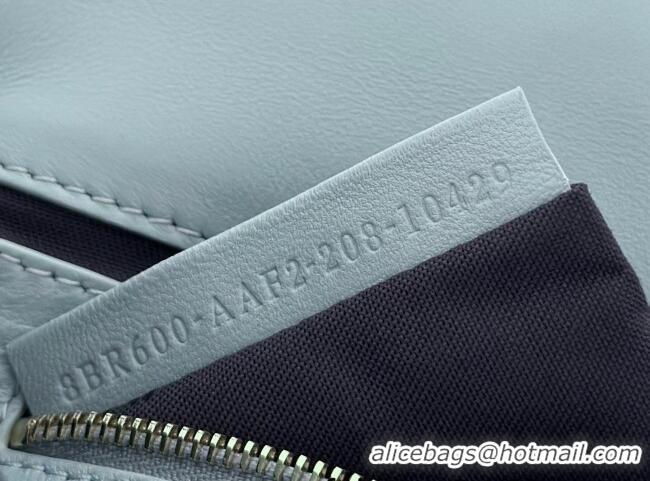Discount Fendi Baguette Medium Nappa Leather Bag 0135M Light Blue Top Quality 2025