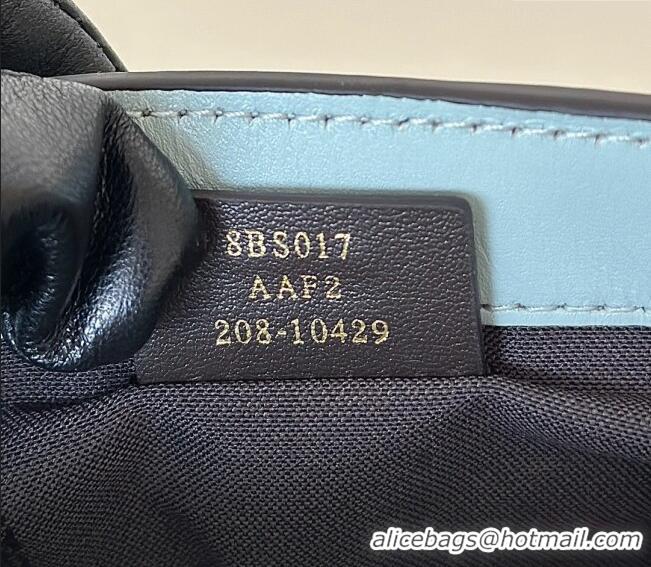 Well Crafted Fendi Baguette Mini Nappa Leather Bag 0135S Light Blue Top Quality 2025