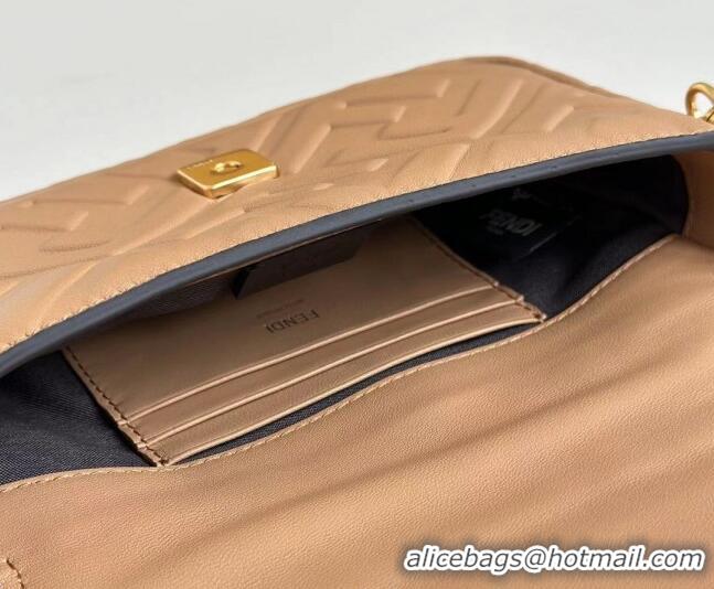 New Fashion Fendi Baguette Mini Nappa Leather Bag 0135S Brown Top Quality 2025