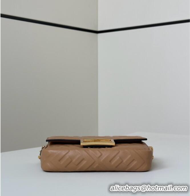 New Fashion Fendi Baguette Mini Nappa Leather Bag 0135S Brown Top Quality 2025