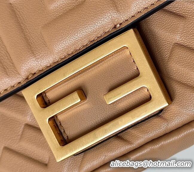 New Fashion Fendi Baguette Mini Nappa Leather Bag 0135S Brown Top Quality 2025