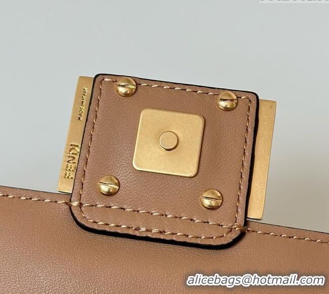 New Fashion Fendi Baguette Mini Nappa Leather Bag 0135S Brown Top Quality 2025