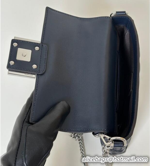 Spot Bulk Fendi Baguette Mini Nappa Leather Bag 0135S Night Fog Blue Top Quality 2025
